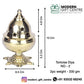 Pure Brass Tortoise Covering Diya, 4 inches by printology, Set of 2