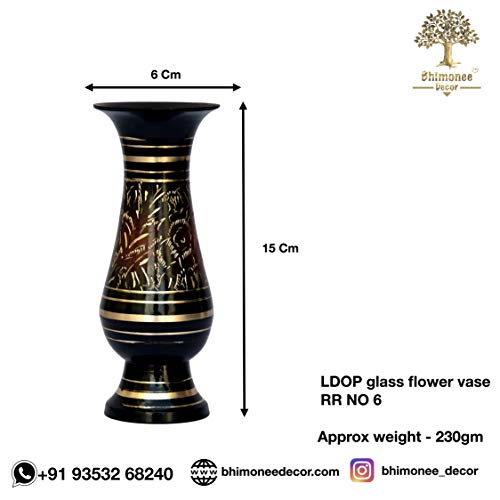 Brass 8 inch Long Vase Size