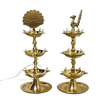  Pure Brass 3 Step Electric Bulb Lights Diya Gift