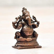 Handmade Copper Ganesha Idol