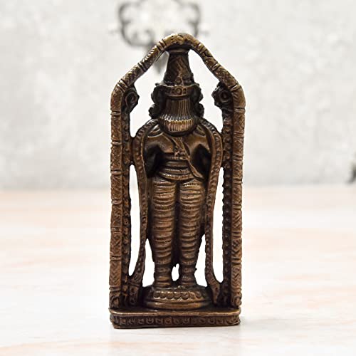 Handmade Copper Balaji Idol 3.8 inches Bhimonee Decor