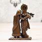 3.5 inches, Handmade Copper Radha Krishna Idol, 240 Grams , Patina Antique Finish , Pack of 1 Piece