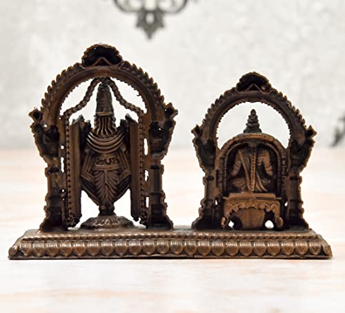 Buy Handmade Copper Balaji with Padmavati Lakshmi Idol Bhimonee Decor