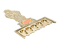 Pure Brass Flat Udupi Panch Aarti