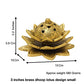 Lotus Design Brass Agarbatti/Dhoop Holder, Home Décor, Gift & Puja, 580 gm, 2.2 inches, Brass Black Antique Finish, 1 Piece