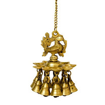 Brass Hanging Diya with Bell India