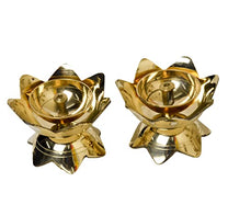 Pure Brass Kamal Nanda Table Diya, 1.75 inches, Pack of 2 pcs