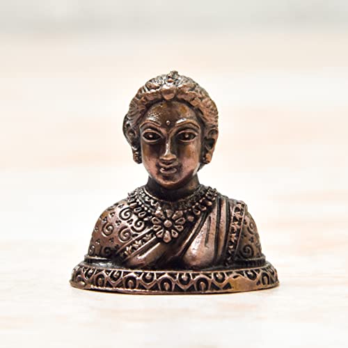 1.5 inches, Handmade Copper Gowri Idol, 50 Grams , Patina Antique Finish , Pack of 1 Piece