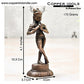 Copper Krishna Idol, 170 Grams , 4.1 inches, Patina Antique Finish
