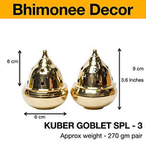 Pure Brass Kuber Goblet Deep, Deepak, Diya for Pooja Purposes, 3.6 Inches, 270 gm