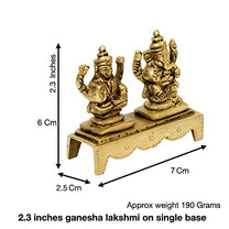  Brass Ganesha Lakshmi Idol Size