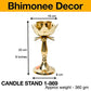 Brass Candle Stand Holder for Pooja Room Decor, Home Decoration All Purpose, 8 inches, 360gm