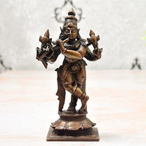 Copper Krishna Idol, 4.5 inches, 300 Grams, Pack of 1 Piece