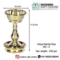 Brass Heavy Udupi Nanda Diya (no-2, Set of 2)