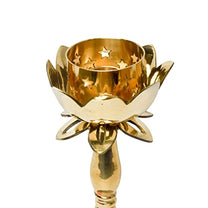 Brass Candle Stand Holder for Pooja Room Decor, Home Decoration All Purpose, 8 inches, 360gm