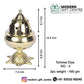Brass Tortoise Covering Diya, 5 inches by printology, Set of 2