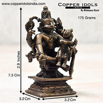 Handmade Lakshmi Narasimha Idol Dimension