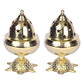 Brass Tortoise Covering Diya, 5 inches by printology, Set of 2