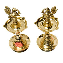 Pure Brass Udupi Murga Global Deep, Deepak, Diya for Pooja Purposes, 6.75 Inches, 750 gm