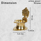Pure Brass Shanku Chakra Kamakshi Electric Lights Diya Dimensions