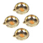 Set of 4 Pure Brass Kuber Diya 1 inch by printology