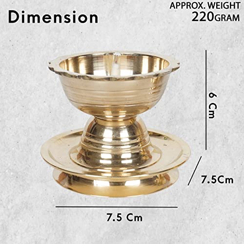 Pure Brass Udupi Nanda Electric Gold Bulb Diya Dimensions