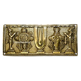 Pure Brass Shanku Chakra Hanging with Garuda and Hanuman Wallplate