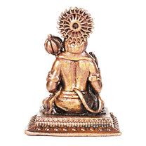  Handmade Copper Hanuman Idol 1.8 inches Back View