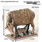 2 inches, Handmade Copper Cow and Calf | Kamadenu | Hasu Karu Idol, 360 Grams , Patina Antique Finish , Pack of 1 Piece