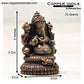 Copper Hollow Ganesha Idol , 2 inches, 70 Grams, Pack of 1 Piece