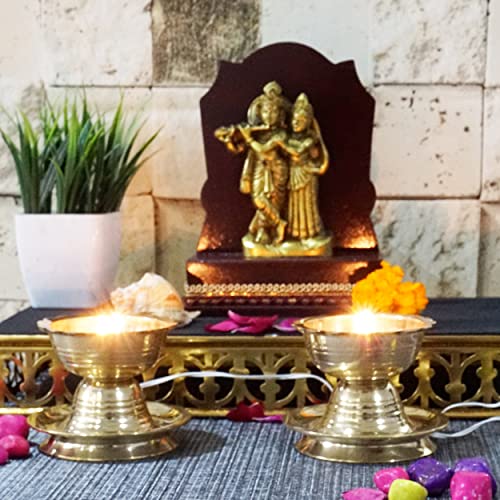 Pure Brass Udupi Nanda Electric Gold Bulb Diya India