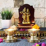 Pure Brass Udupi Nanda Electric Gold Bulb Diya India