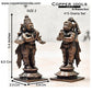 Copper Garuda Hanuman Set 3.4 inch Dimensions