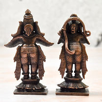Copper Garuda Hanuman Set 3.4 inch Bhimonee Decor