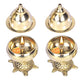 Pure Brass Tortoise Covering Diya, 4 inches by printology, Set of 2