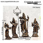 Copper Idols India Handmade Ram Parivar Idol Dimensions