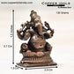 Handmade Copper Ganesha Idol 1.5 Inches  Dimension