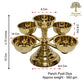 Pure Brass 5 Faced Ethnic Panchadeep bhadradeepam, 1.75 inches
