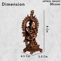 Copper Prabhavli Cow Krishna Idol 3 inches, 90 gm, 1 Piece