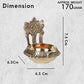 Pure Brass Shanku Chakra Kuber Electric Lights Diya  Dimensions