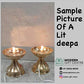 Pure Brass Electric Gold Bulb Lights Diya Bhimonee Decor