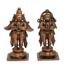 Handmade Copper Garuda and Hanuman Set Idol 3.4 inches , Patina Antique Finish , 1 Piece