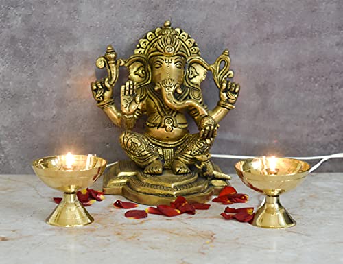 Pure Brass Electric Bulb Lights Diya India