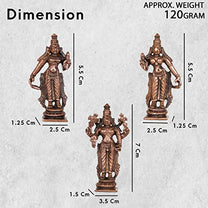 Handmade Copper Balaji Idol Set Dimensions