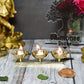 Pure Brass 3 Line/Sal Diya, 1.75 inches, Brass Colour, Pack of 1 Pc